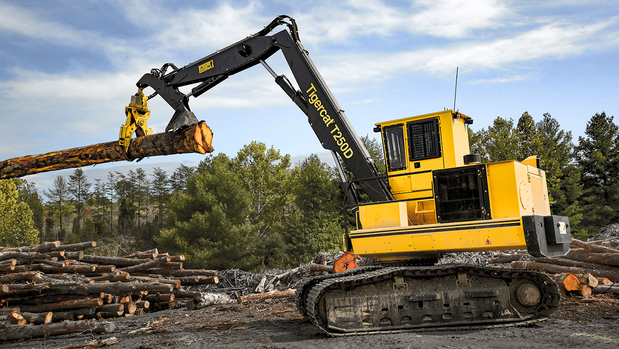 Image of a Tigercat T250D loader working in the field