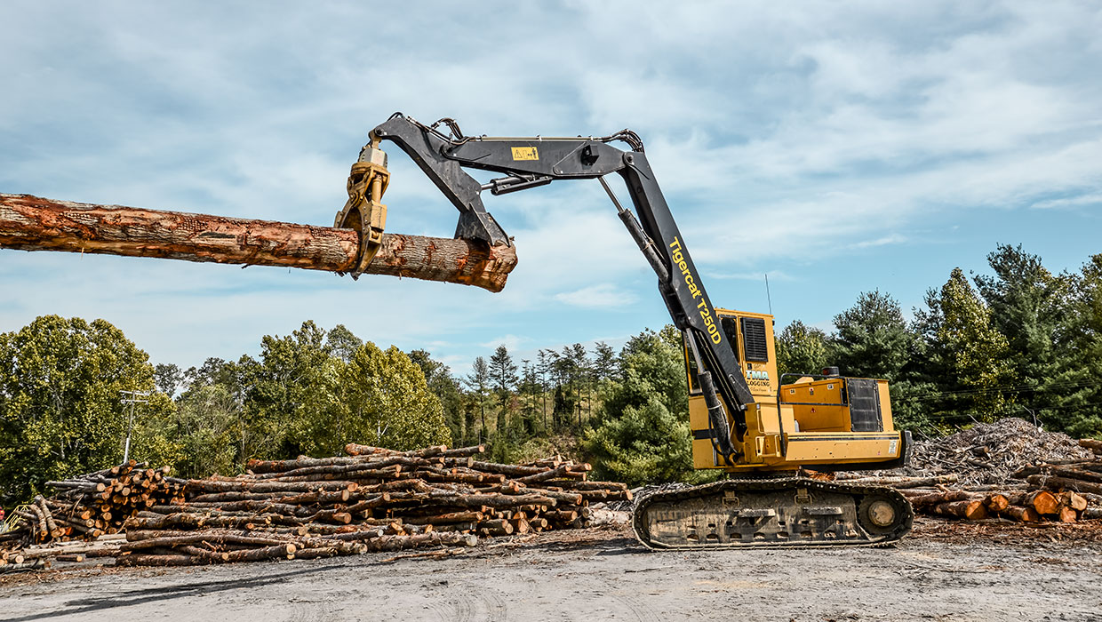 Image of a Tigercat T250D loader working in the field