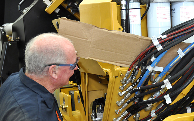 High pressure fluid injuries, heavy equipment Tigercat