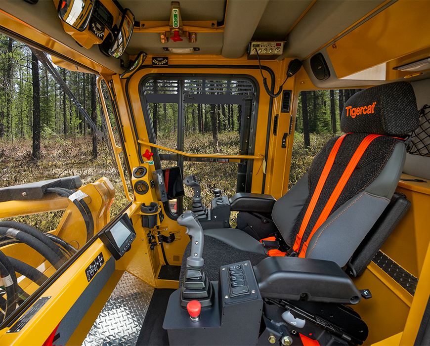 480B mulcher cab interior