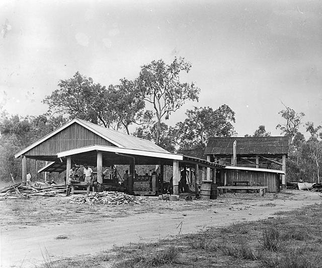 A dated photograph of a mill.