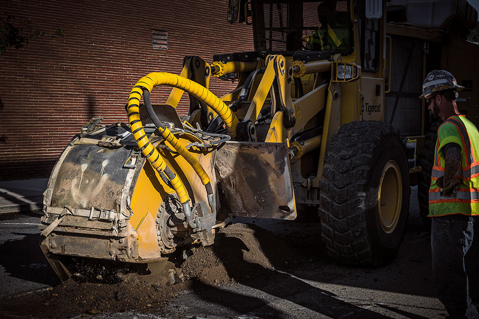 T726G street trencher working in New York.
