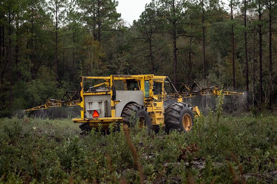 Tigercat supplies the base carrier but that is only the beginning for Donald, who is challenged with the design and installation of the tanks and spraying equipment.