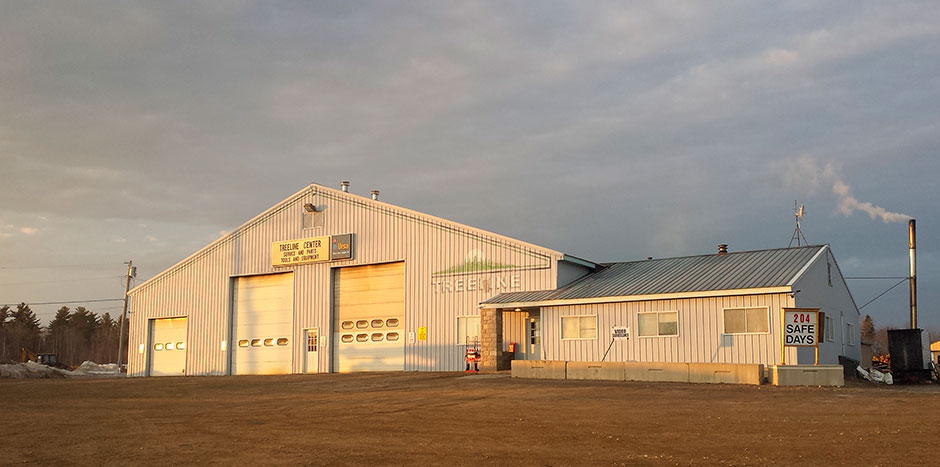 Exterior view of the Treeline service and parts center.