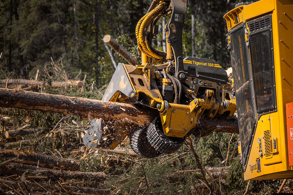 The Tigercat 568 harvesting head prototype