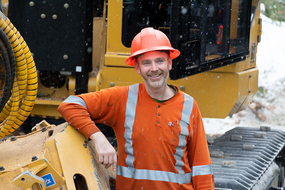 Dave LaMarsh, opérateur de la façonneuse 850/568.