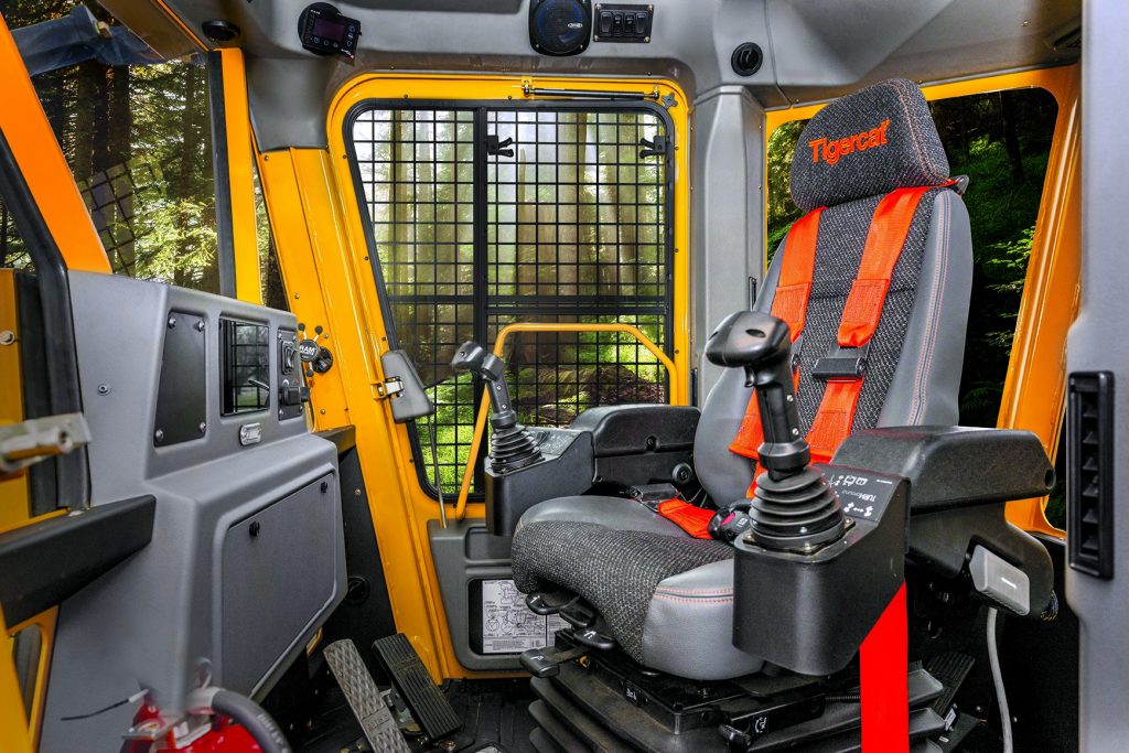 H-series skidder cab interior