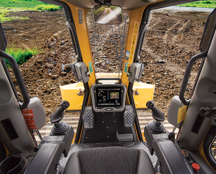 Photo of a TCi 920 dozer cab interior