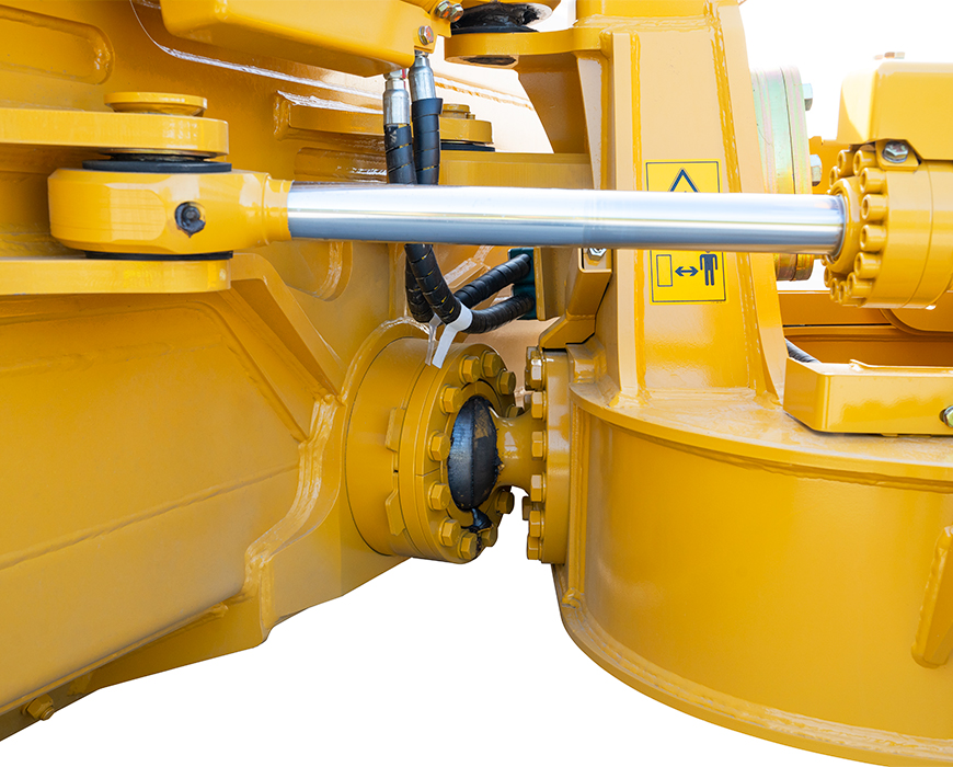 Close up image of a 920 dozer blade components