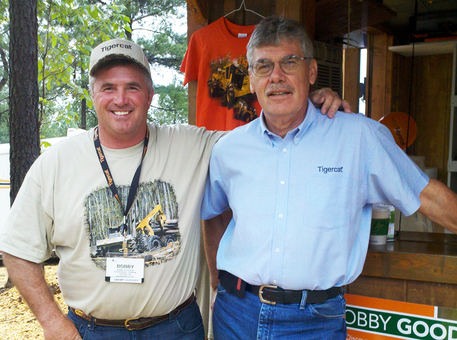 Heinz Pfeifer and Bobby Goodson at a forestry show