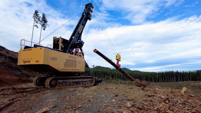 180 Swing Yarder Cable Logging Tigercat TV