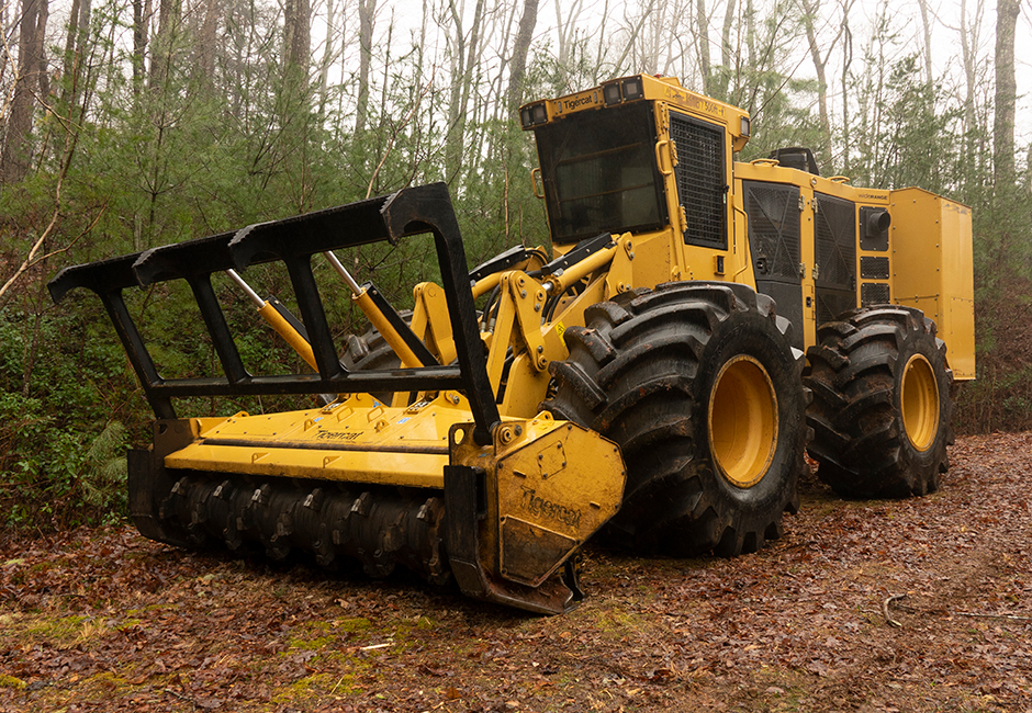 O mulcher 760B de alta capacidade.