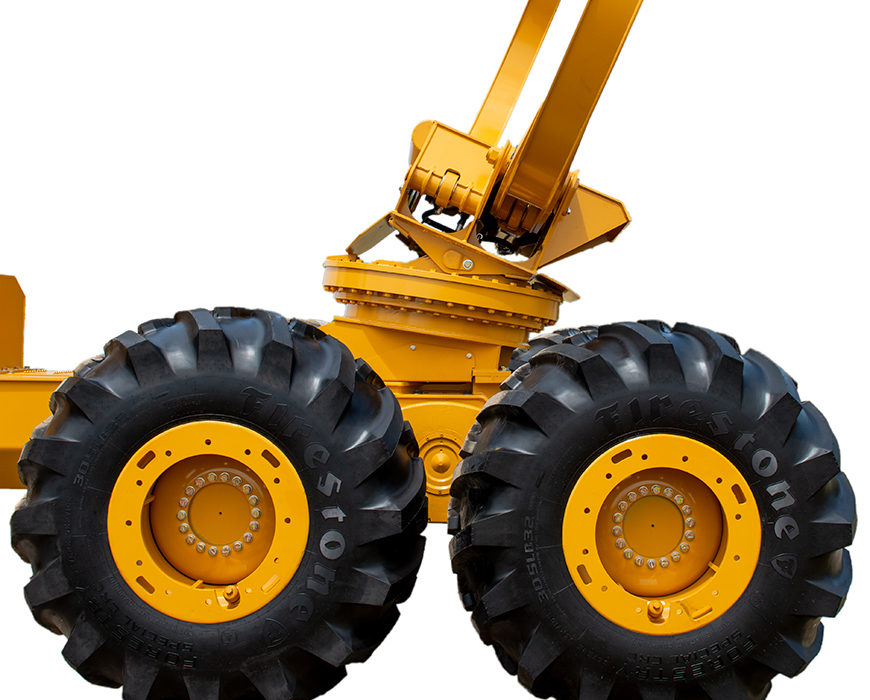 Bogie of a C640H Clambunk Skidder