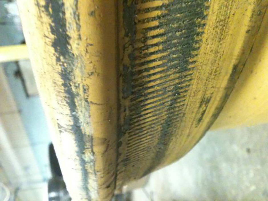 Image of Worn Knurl on Tire