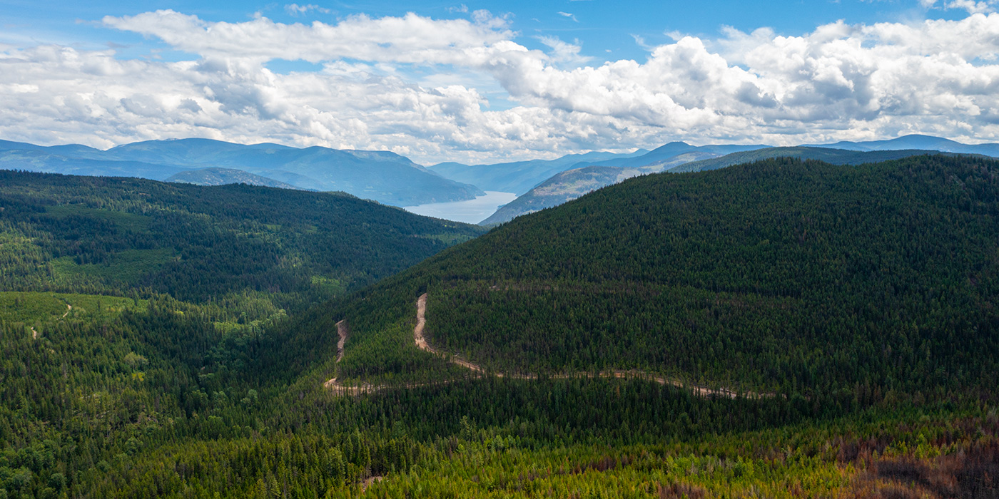 Paisaje montañoso de Columbia Británica