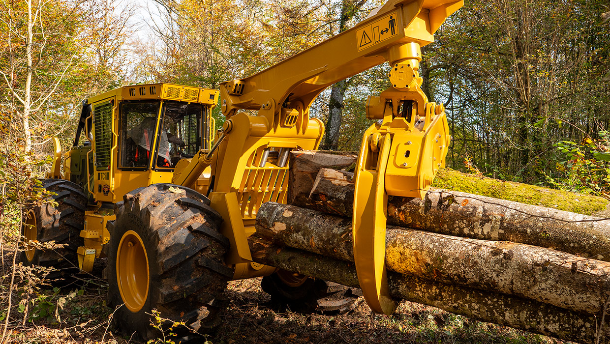 TCi 612 skidder working in the field