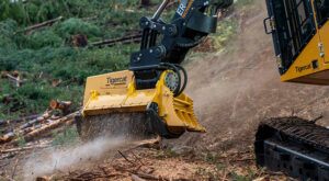 Tigercat 4161-15 mulching head working in the field