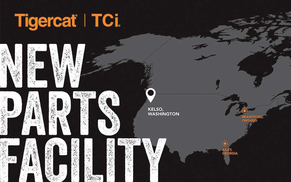 West coast Tigercat parts facility map