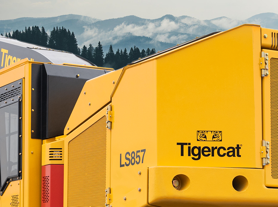 sneak peek of a Tigercat LS857 shovel logger