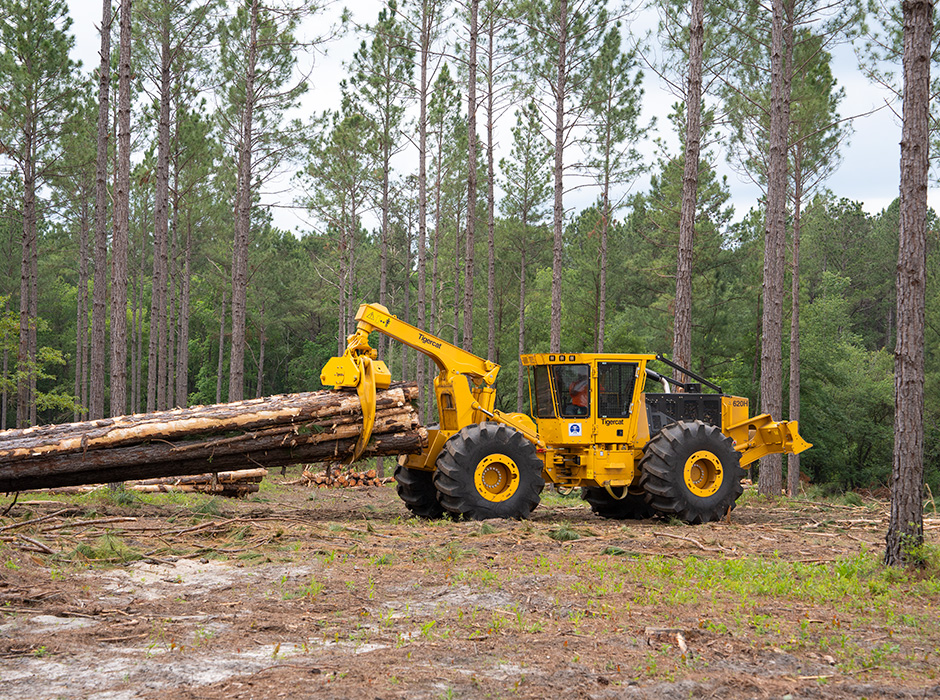 Tigercat 620H skidder working in the field