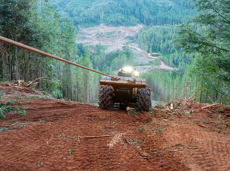 skidder with cable assist