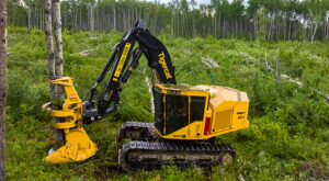 Tigercat X877 track feller buncher