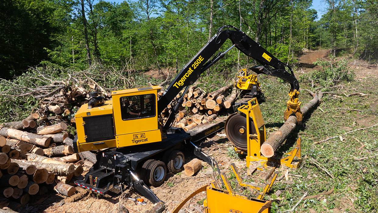 Tigercat 250E loader working in the field
