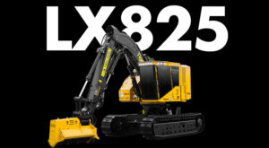 LX825 feller buncher mulcher