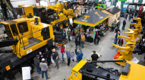 Aerial image of the Loggers' Expo 2026 show in Vermont